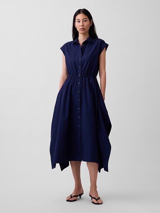 Image number 1 showing, Poplin Handkerchief Shirtdress