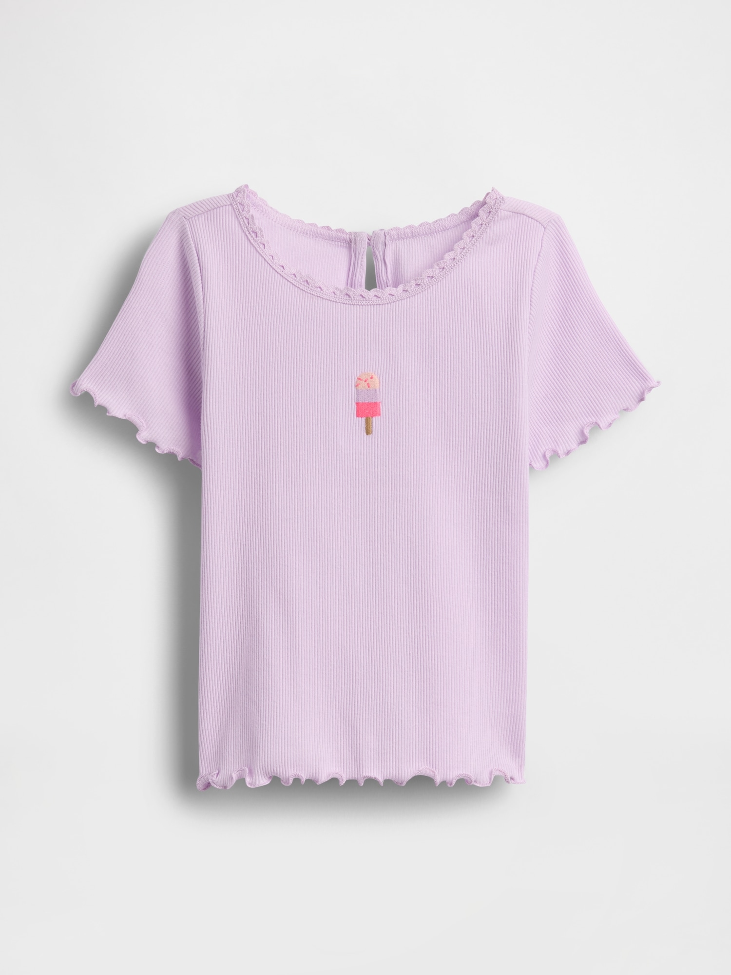 Baby & Toddler Embroidered Ice Cream Rib T-Shirt