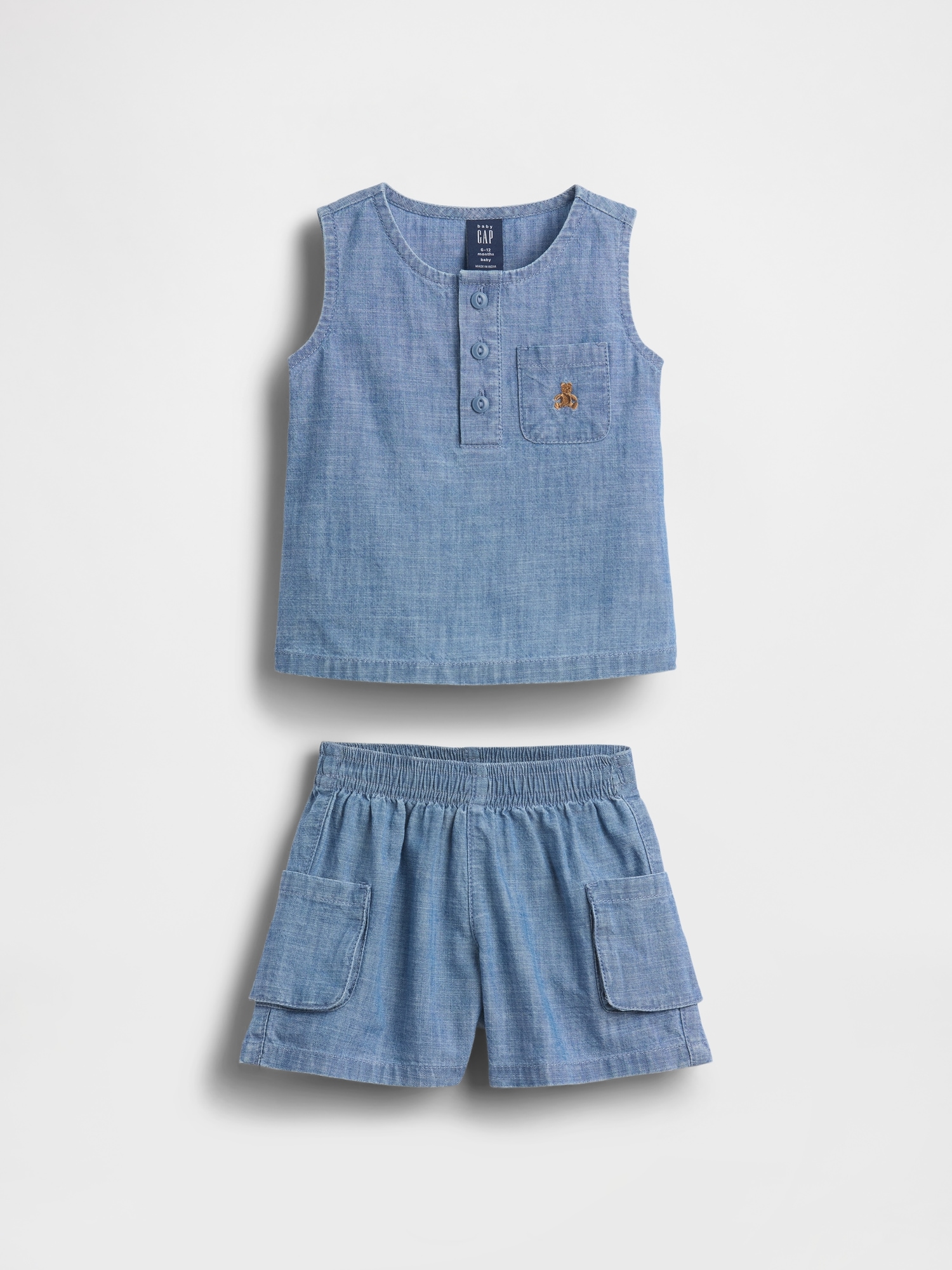 Baby Pocket Denim Outfit Set