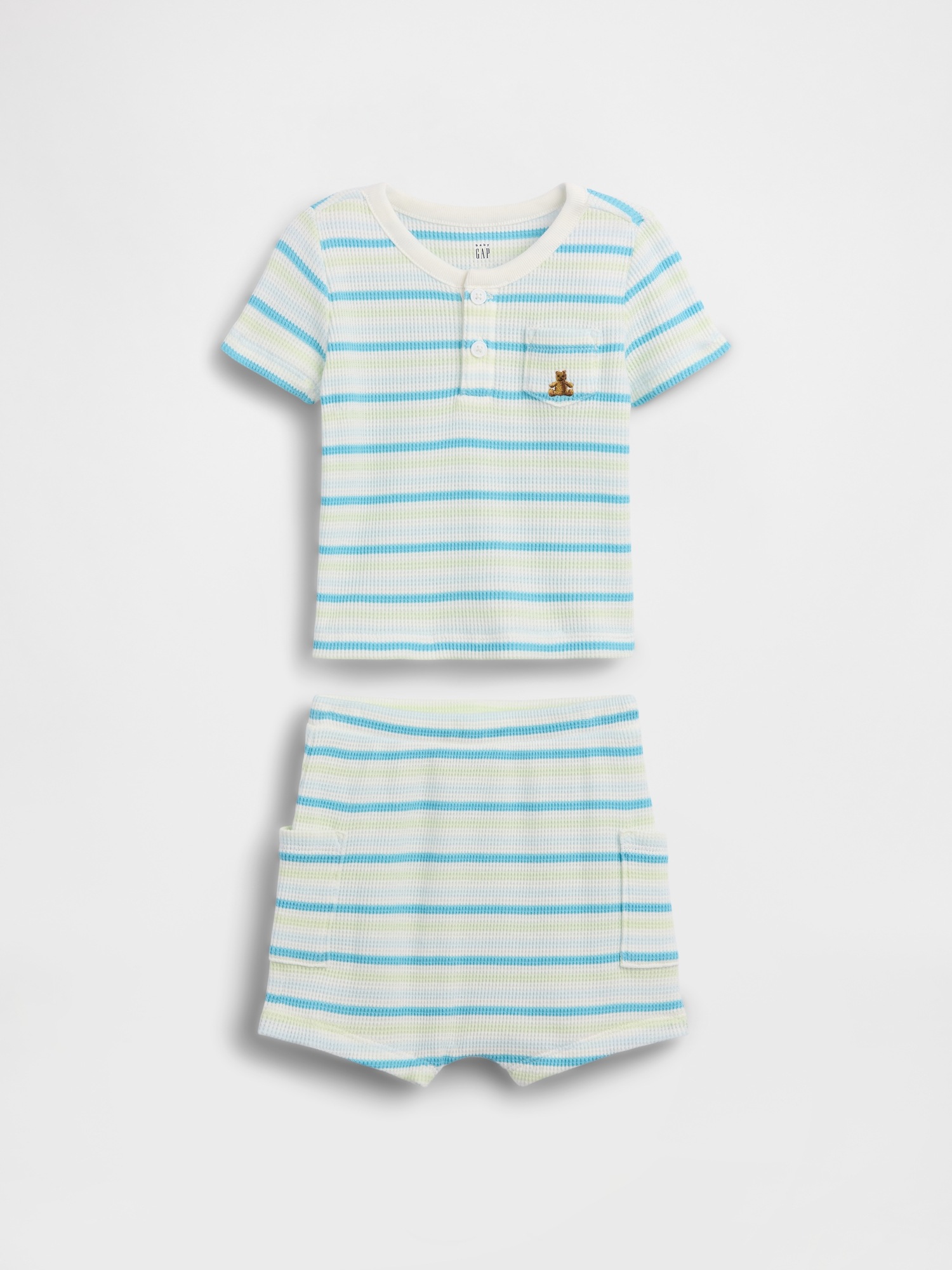 Gap Baby Waffle Henley Outfit Set