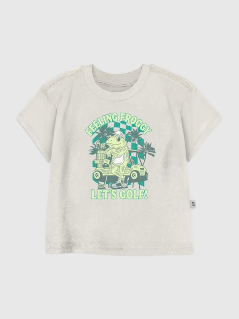Toddler Froggy Golfing Graphic T-Shirt