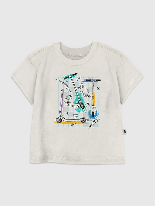Image number 1 showing, Toddler Scooter Grid Graphic T-Shirt