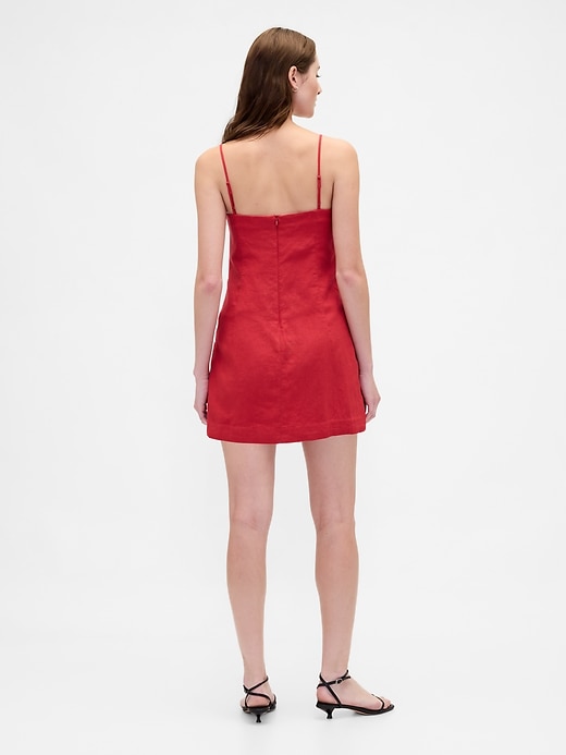 Image number 2 showing, Linen-Blend Mini Skort Dress
