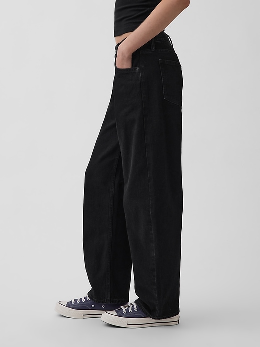 Image number 3 showing, Low Rise Barrel Jeans