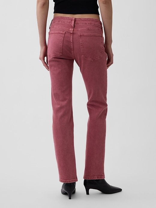 Image number 4 showing, Low Rise Lace-Up '90s Slim Straight Jeans