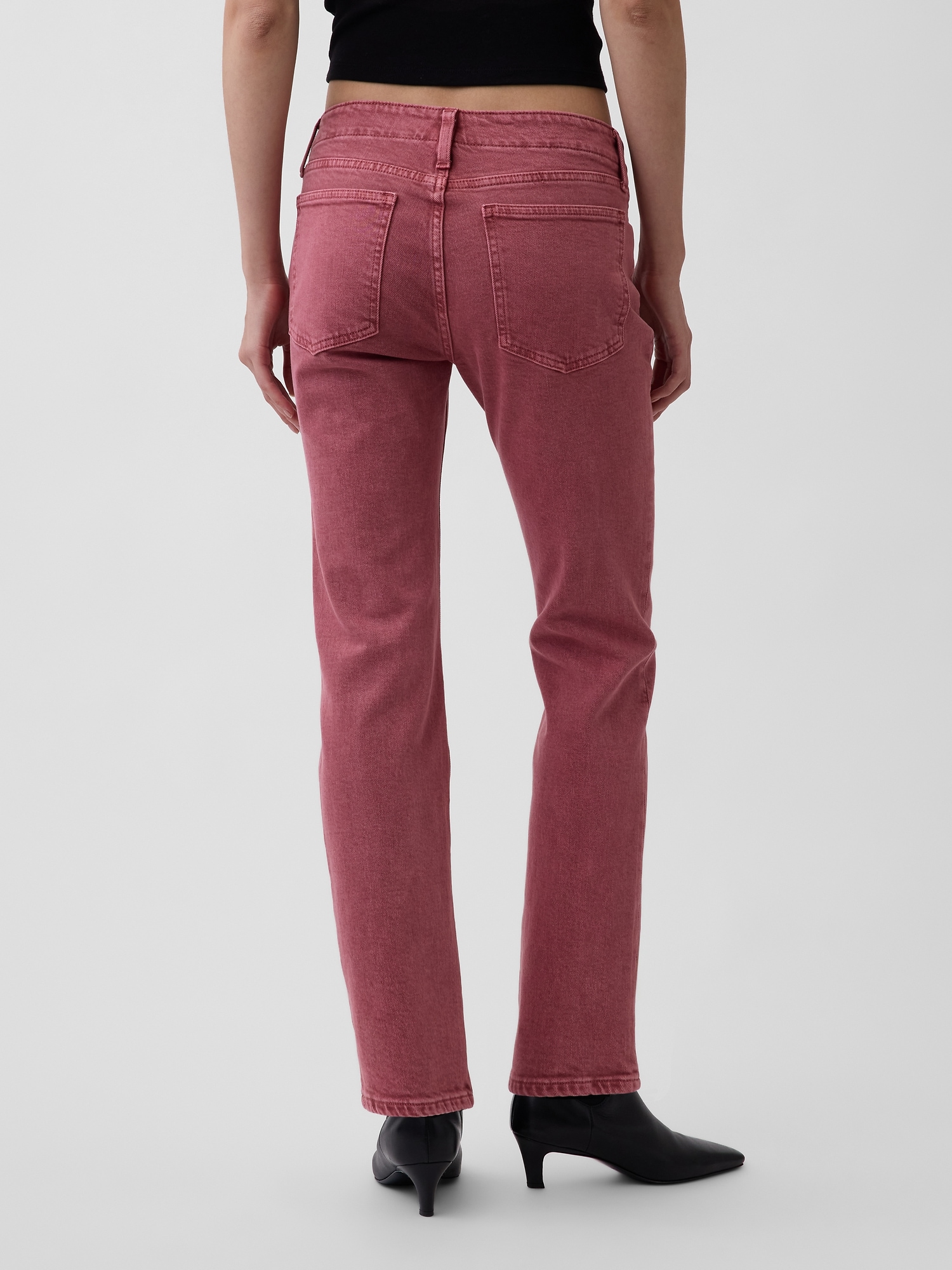 Low Rise Lace-Up '90s Slim Straight Jeans