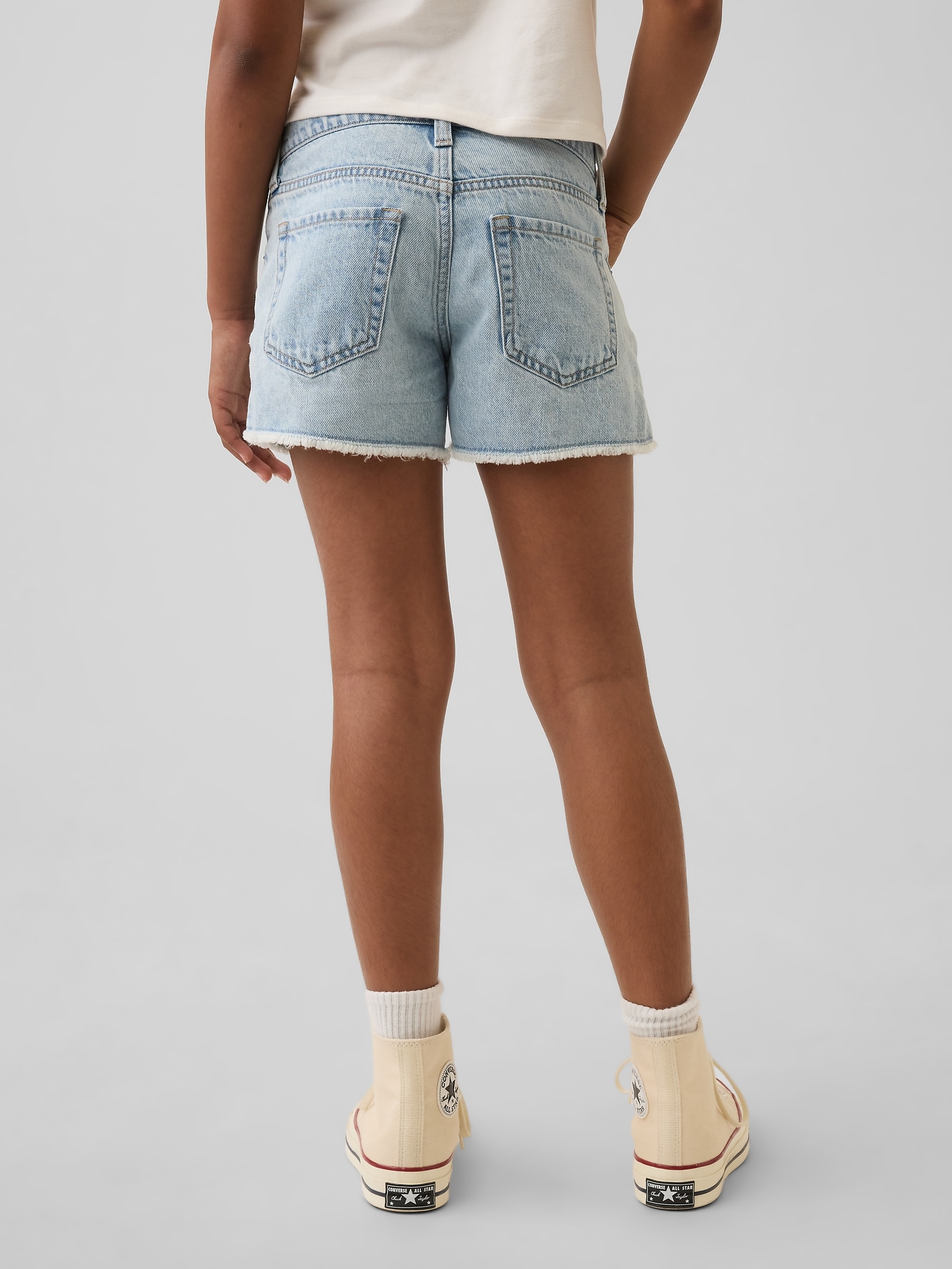 Kids Low Rise Stride Denim Shorts