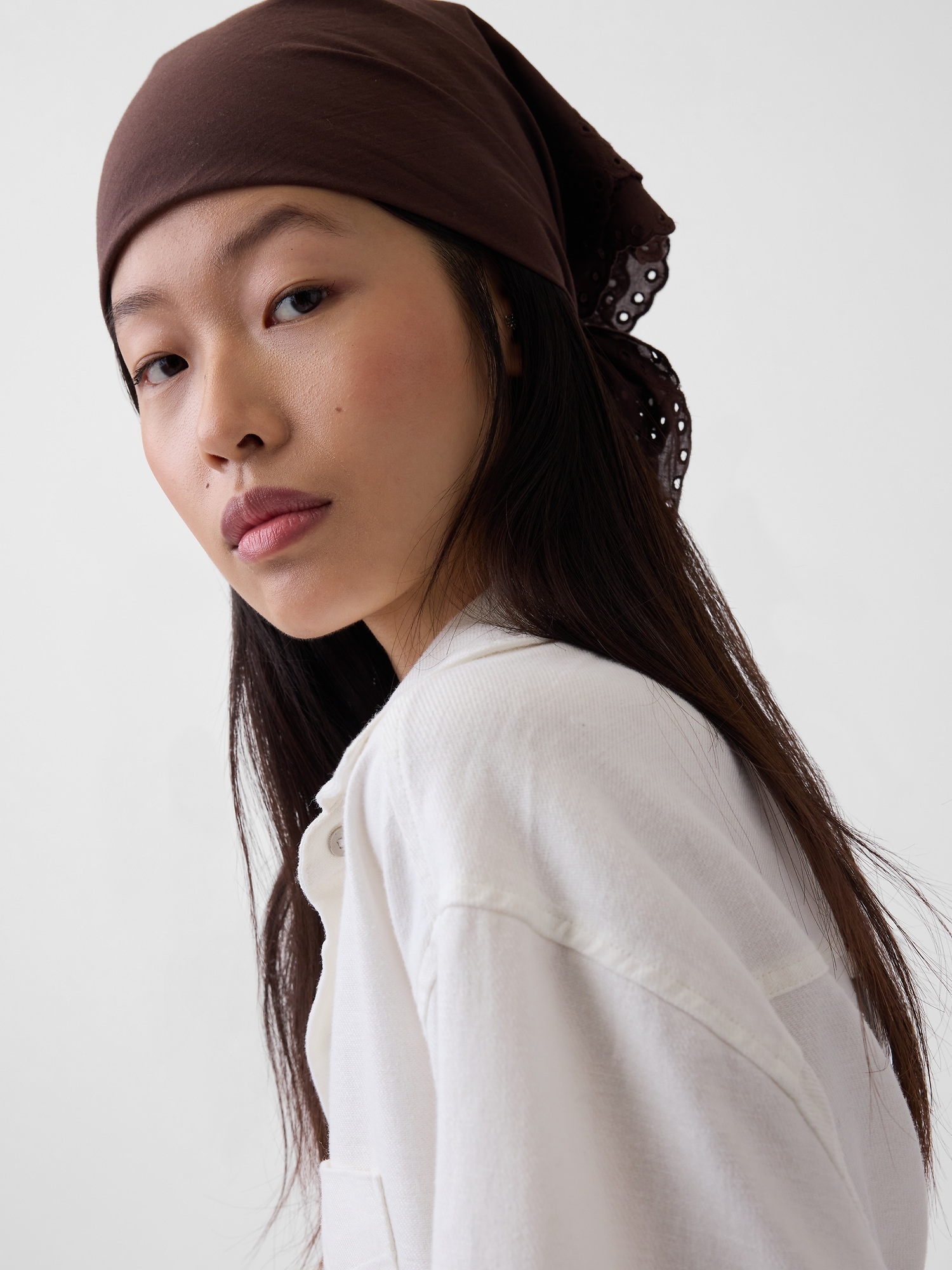 Eyelet Bandana Scarf