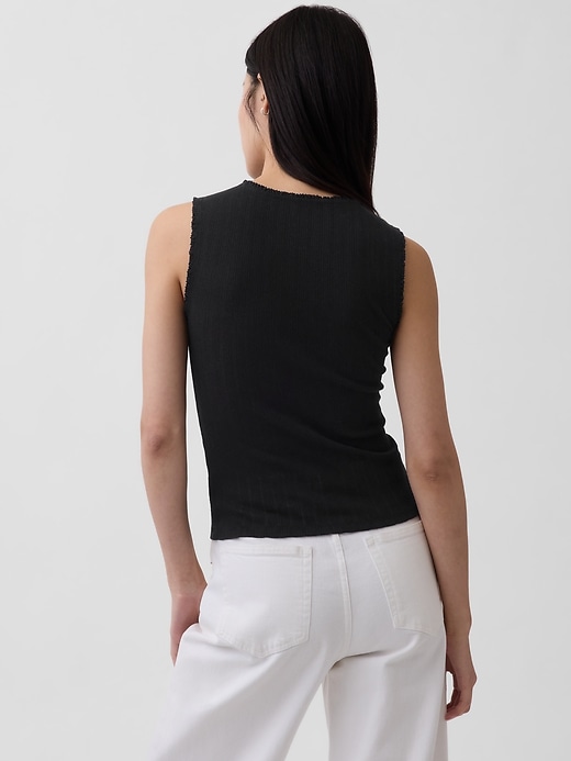 Image number 3 showing, Pointelle Shell Tank Top