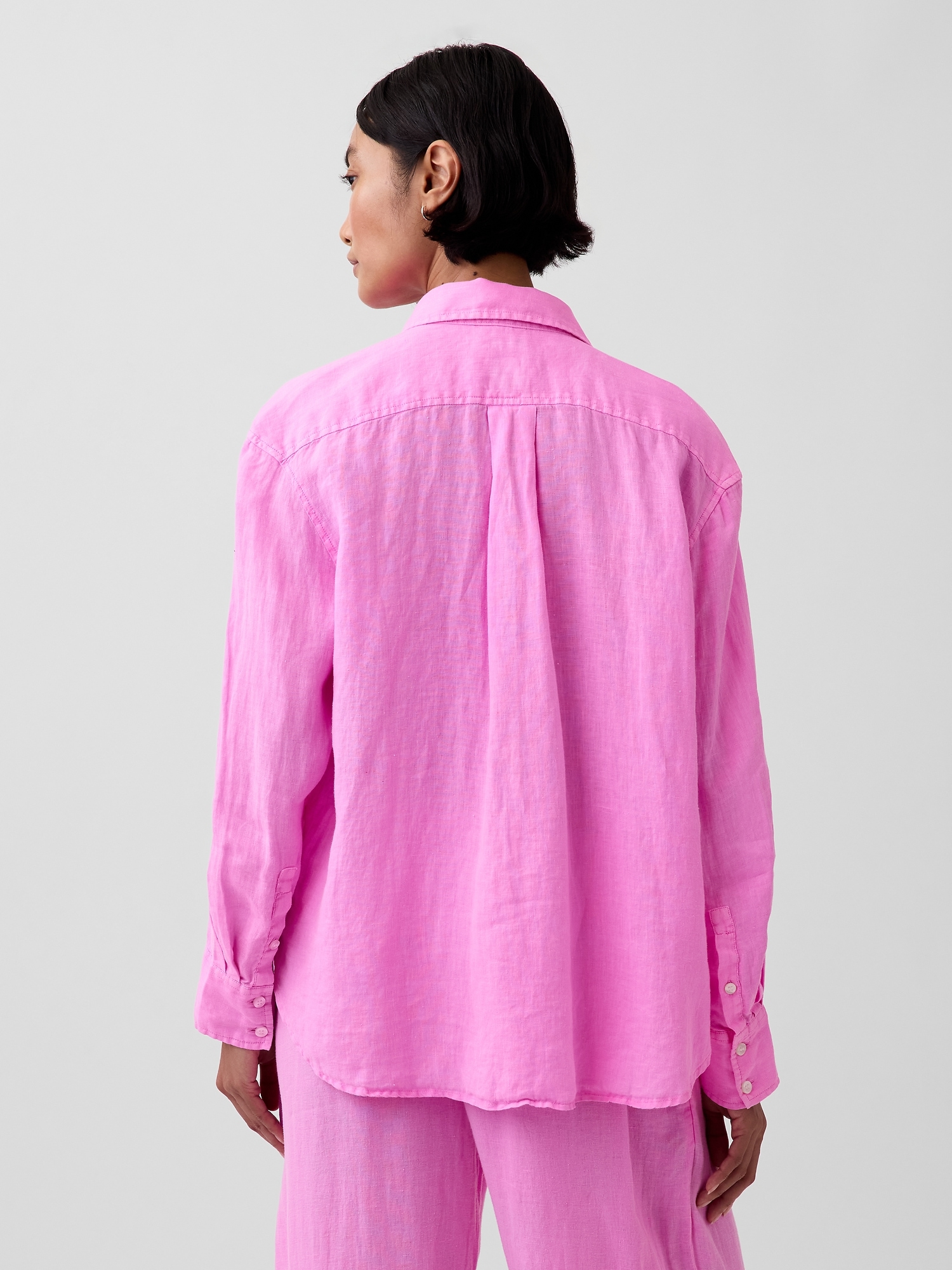 100% Linen Oversized Shirt | Gap