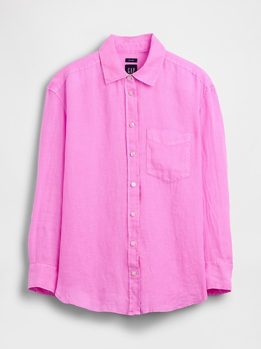 Image number 5 showing, 100% Linen Oversized Shirt