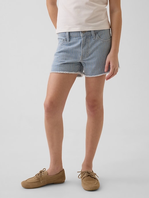 Image number 3 showing, Kids Low Rise Stride Denim Stripe Shorts