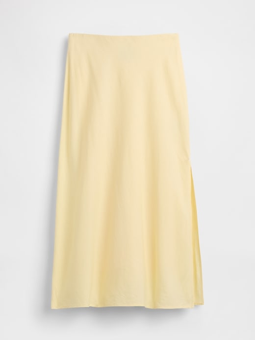Image number 5 showing, Linen-Blend Maxi Slip Skirt