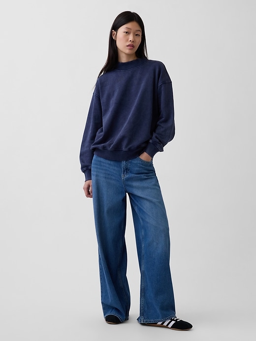 Image number 2 showing, VintageSoft Oversized Mockneck Tunic Sweatshirt