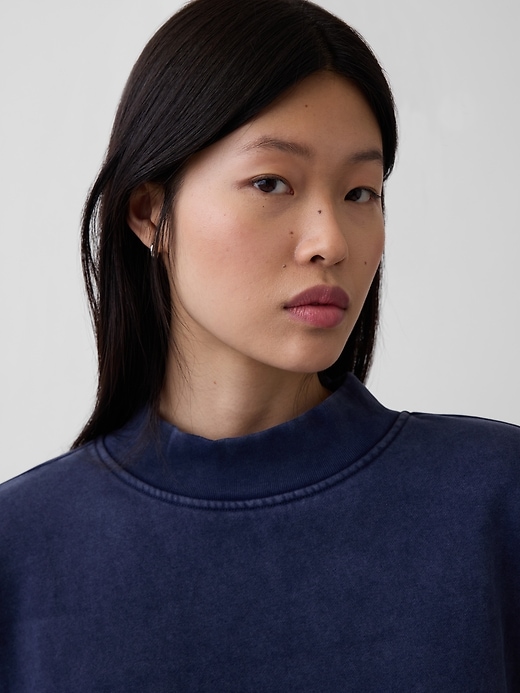 Image number 4 showing, VintageSoft Oversized Mockneck Tunic Sweatshirt