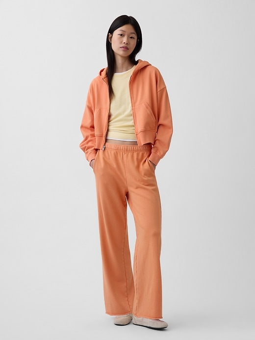 Image number 1 showing, VintageSoft Terry Wide-Leg Sweatpants