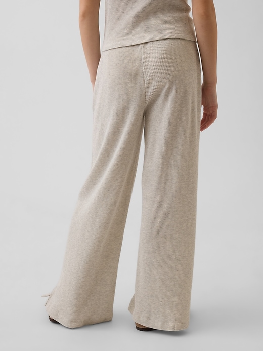 Image number 4 showing, Kids Waffle Relaxed Easy Wide-Leg Pants