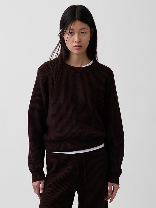 Image number 1 showing, CashSoft Relaxed Shaker-Stitch Sweater