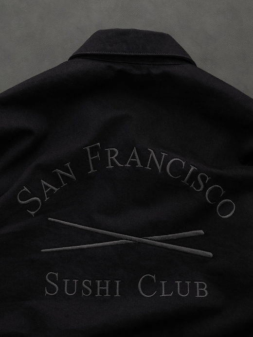 Image number 3 showing, Gap × Sushi Club Oversized Denim Jacket