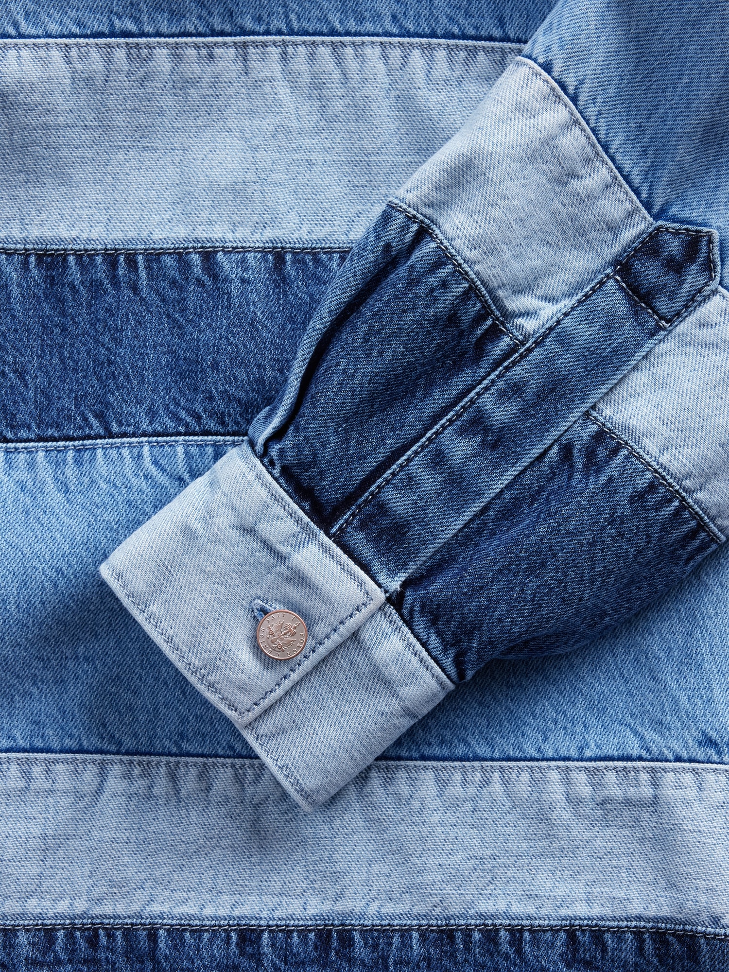 Gap × HFR Stripe Denim Polo Shirt by Daveed Baptiste