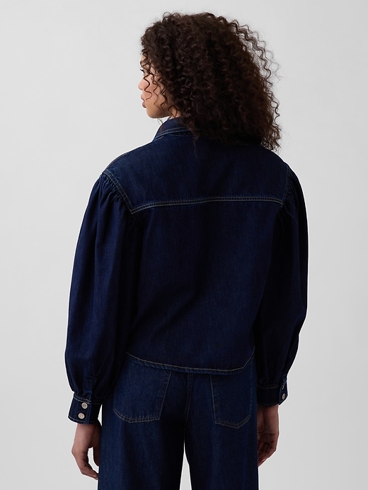 Image number 4 showing, Gap × HFR Balloon-Sleeve Denim Shirt by LaTouché