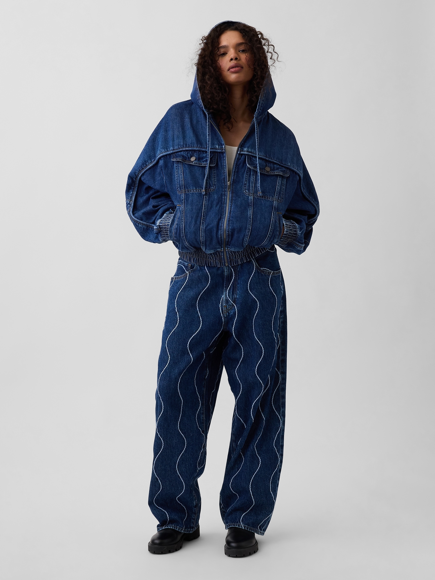 Gap × HFR Denim Zip Hoodie by Daveed Baptiste