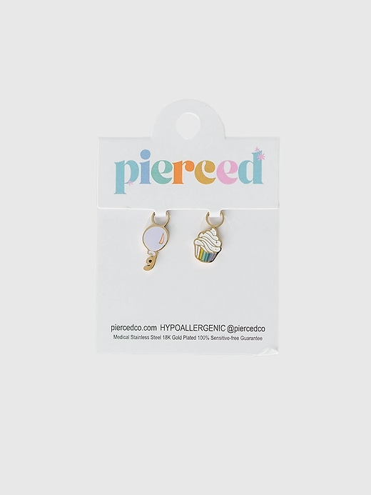 Image number 1 showing, Pierced Co Birthday Party Charm For Huggie Earrings