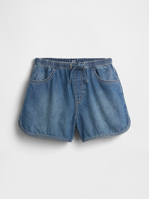 Image number 2 showing, Kids High Rise Denim Easy Dolphin Shorts