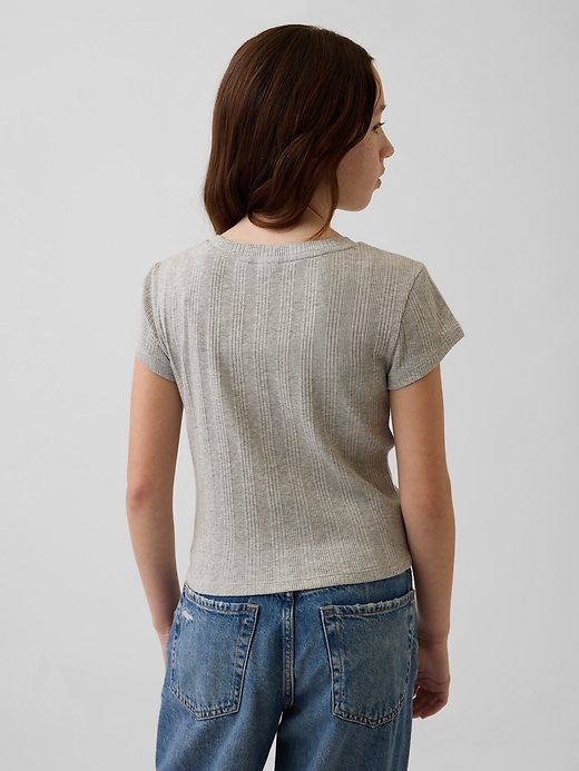 Image number 3 showing, Kids Variegated Rib Fitted T-Shirt