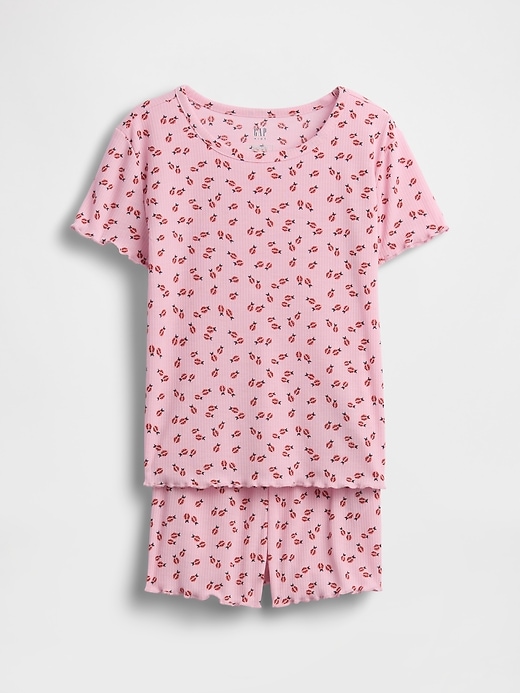 Image number 2 showing, Kids Recycled Rib PJ Short Set