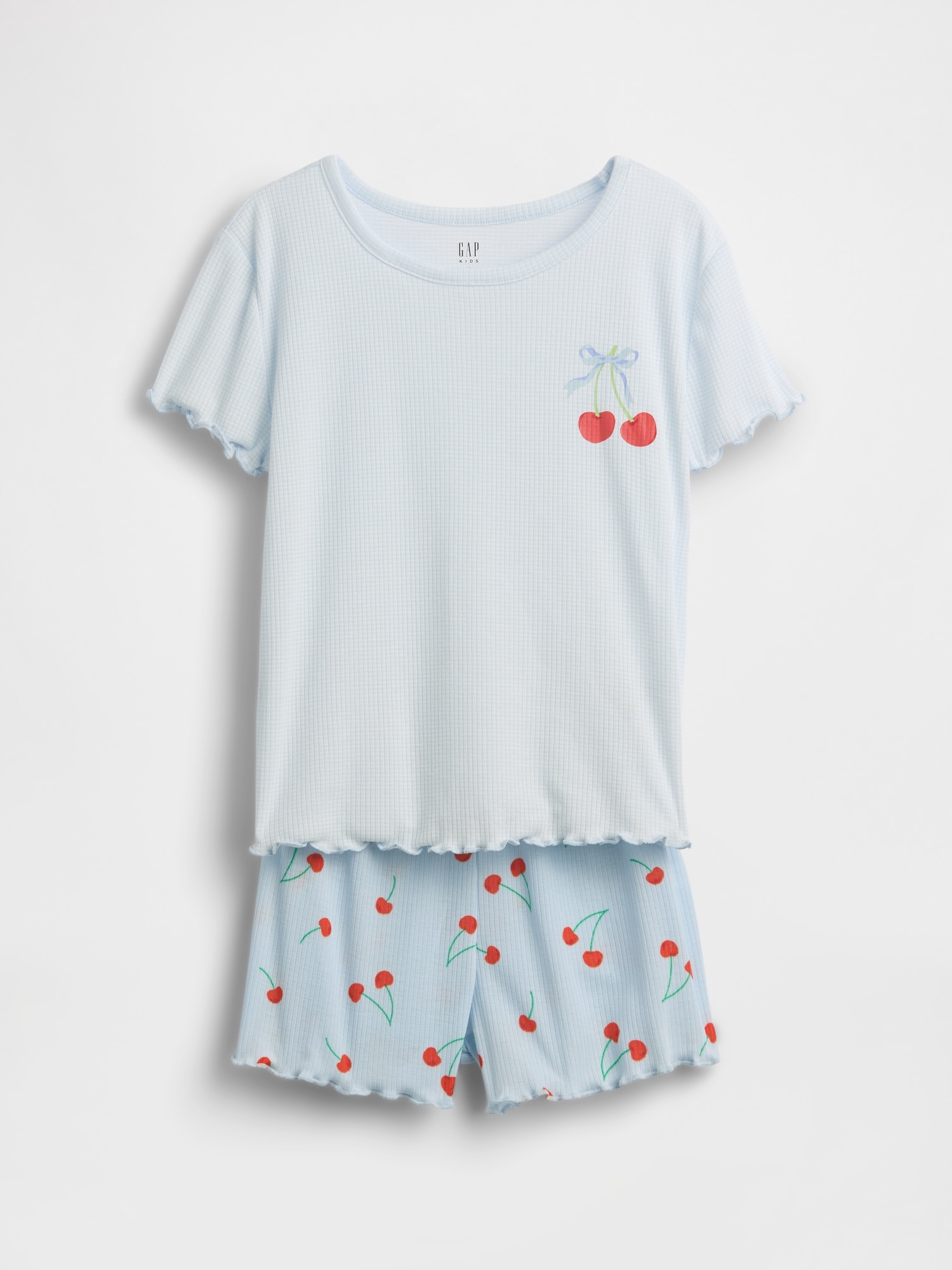 Kids Recycled Rib PJ Short Set