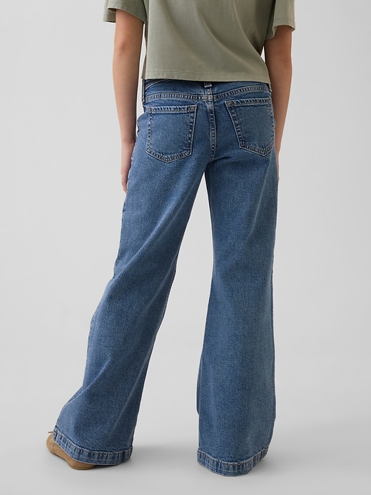 Image number 4 showing, Kids Low Rise Seamed Relaxed Flare Jeans
