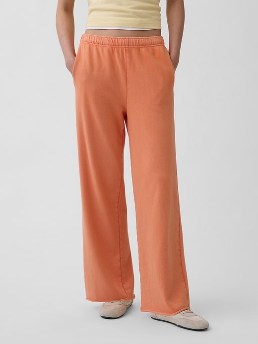 Image number 2 showing, VintageSoft Terry Wide-Leg Sweatpants