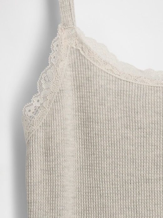 Image number 4 showing, Kids Waffle Lace-Trim Cami