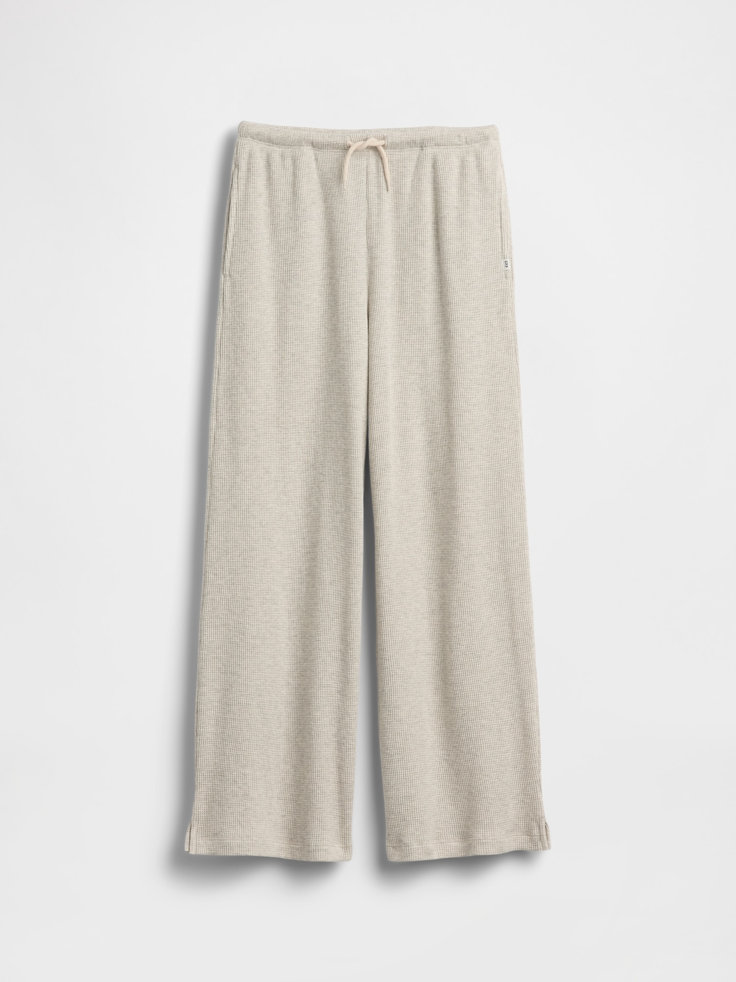 Kids Waffle Relaxed Easy Wide-Leg Pants