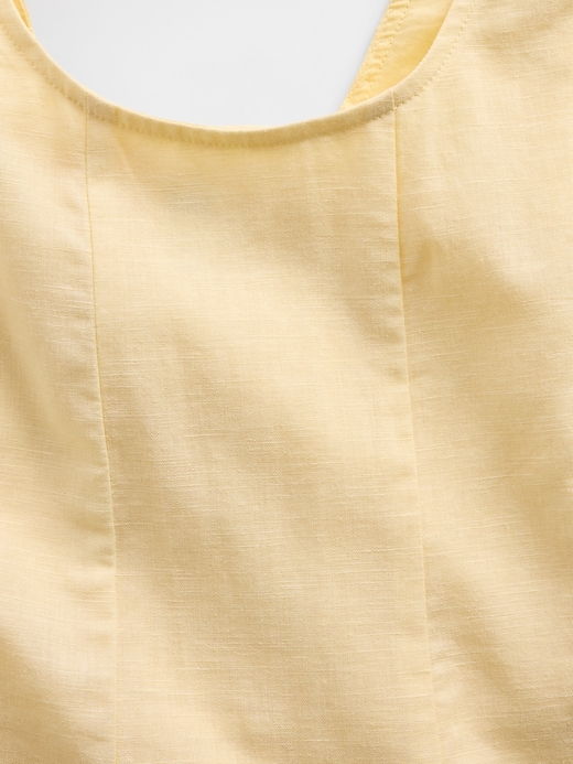 Image number 4 showing, Kids Linen-Cotton Scoop Neck Dress