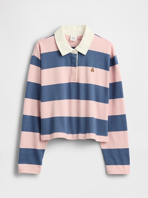 Image number 2 showing, Kids Oversized Rugby Stripe Polo Shirt