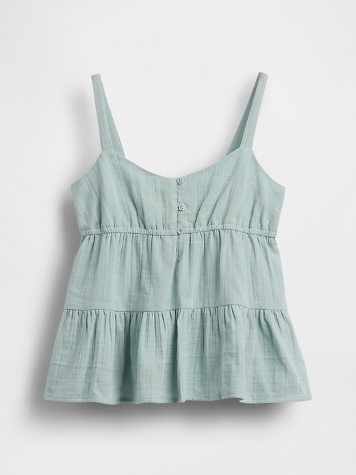 Image number 2 showing, Kids Cotton Gauze Tiered Tank Top