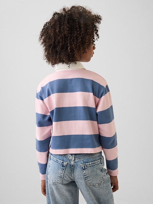 Image number 3 showing, Kids Oversized Rugby Stripe Polo Shirt