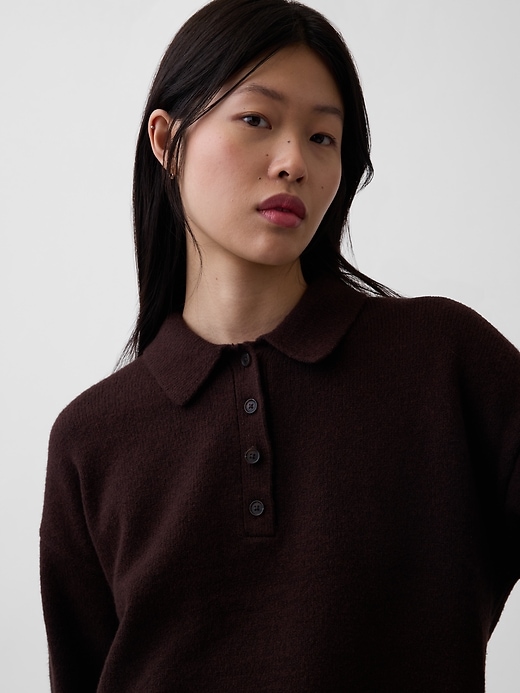 Image number 4 showing, CashSoft Relaxed Polo Sweater