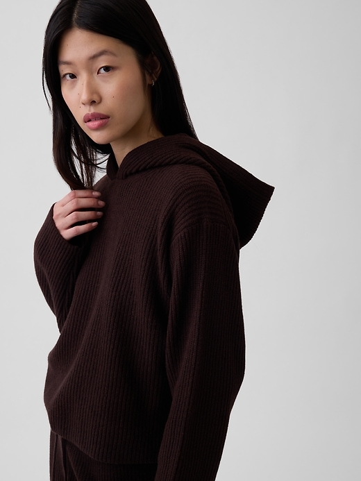 Image number 4 showing, CashSoft Oversized Shaker-Stitch Hoodie