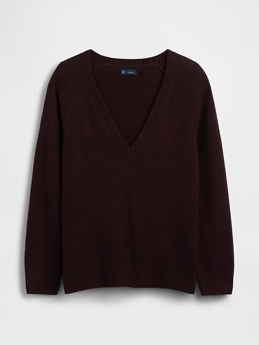 Image number 5 showing, CashSoft Oversized V-Neck Sweater