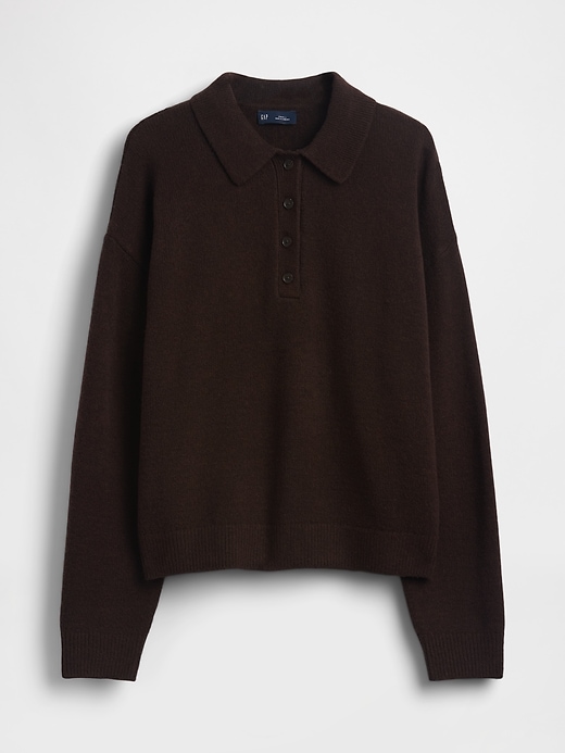 Image number 6 showing, CashSoft Relaxed Polo Sweater