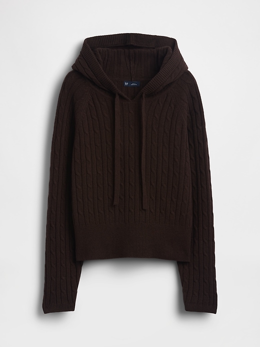 Image number 6 showing, CashSoft Relaxed Cable-Knit Hoodie