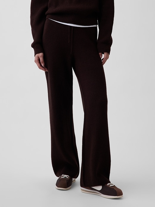 Image number 2 showing, CashSoft Shaker-Stitch Sweater Pants
