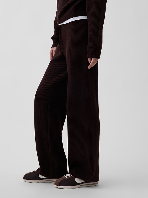 Image number 3 showing, CashSoft Shaker-Stitch Sweater Pants