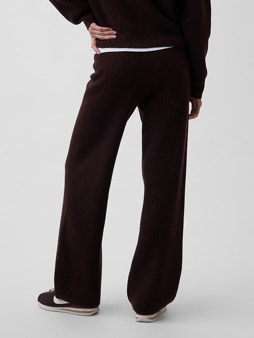 Image number 4 showing, CashSoft Shaker-Stitch Sweater Pants
