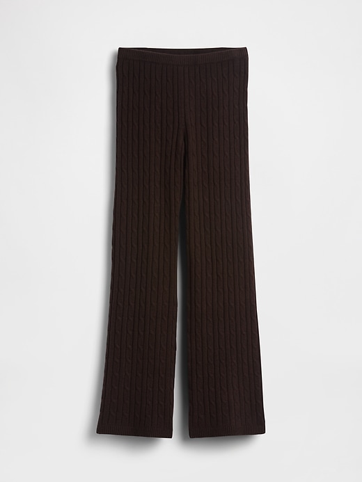 Image number 6 showing, CashSoft Cable-Knit Sweater Pants
