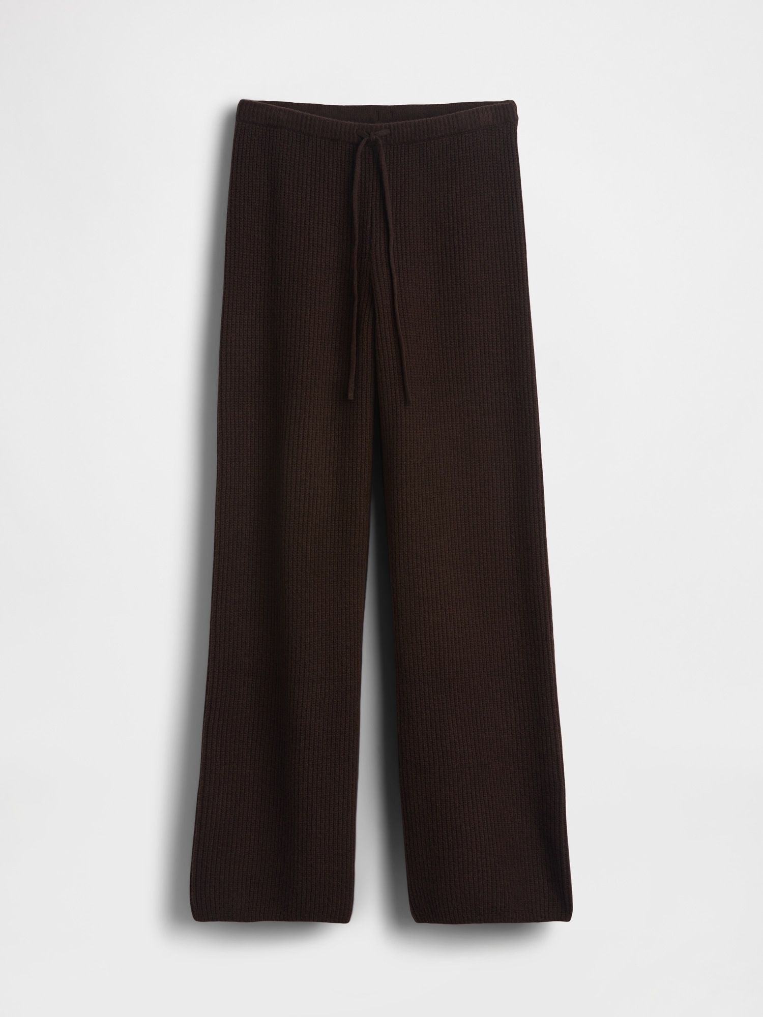 Женские брюки Gap CashSoft Shaker-Stitch Sweater Pants, цвет: Коричневый меланжевый — фото 6