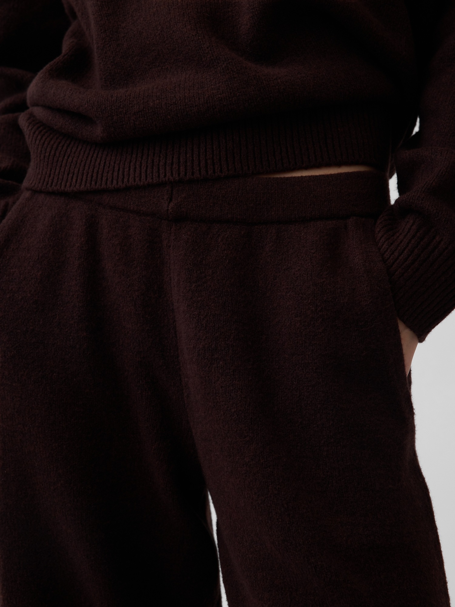 Женские брюки Gap CashSoft Baggy, цвет: Коричневый меланжевый — фото 5